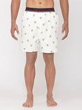Men's Multicolor, 100% Cotton, Print, Regular Fit, Outer Elastic, Mid Rise, Boxers - Pack of 2