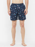 Men's Multicolor, 100% Cotton, Print, Regular Fit, Inner Elastic, Mid Rise, Boxers - Pack of 2