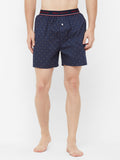 Men's Multicolor, 100% Cotton, Print, Regular Fit, Outer Elastic, Mid Rise, Boxers - Pack of 2