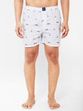 Men's Multicolor, 100% Cotton, Printed, Regular Fit, Inner Elastic, Mid Rise, Boxers - Pack of 2