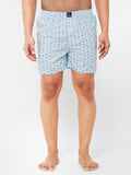 Men's Multicolor, 100% Cotton, Printed, Regular Fit, Inner Elastic, Mid Rise, Boxers - Pack of 2