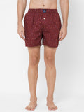 Men's Multicolor, 100% Cotton, Printed, Regular Fit, Inner Elastic, Mid-Rise, Boxers - Pack of 3