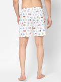 Men's Multicolor, 100% Cotton, Printed, Regular Fit, Inner Elastic, Mid-Rise, Boxers -  Pack Of 2