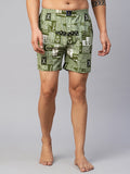 Men's Multicolor, 100% Cotton, Printed, Regular Fit, Inner Elastic, Mid-Rise, Boxers- Pack of 2