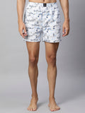 Men's Multicolor, 100% Cotton, Printed, Regular Fit, Inner Elastic, Mid-Rise, Boxers- Pack of 3