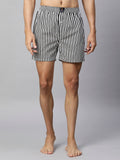Men's Multicolor, 100% Cotton, Printed, Regular Fit, Inner Elastic, Mid-Rise, Boxers- Pack of 3