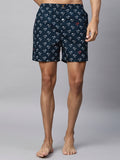 Men's Multicolor, 100% Cotton, Printed, Regular Fit, Inner Elastic, Mid-Rise, Boxers- Pack of 3