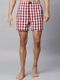Men's Multicolor, 100% Cotton, Checks, Regular Fit, Inner Elastic, Mid-Rise, Boxers- Pack of 3