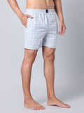 Men's Multicolor, 100% Cotton, Checks, Regular Fit, Inner Elastic, Mid-Rise, Boxers- Pack of 2