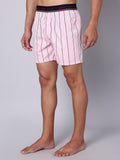 Men's Multicolor, 100% Cotton, Printed, Regular Fit, Outer Elastic, Mid-Rise, Boxers- Pack of 2