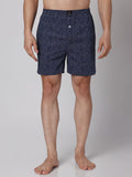 Men's Multicolor, 100% Cotton, Printed, Regular Fit, Inner Elastic, Mid-Rise, Boxers- Pack of 3