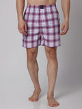 Men's Multicolor, 100% Cotton, Checks, Regular Fit, Inner Elastic, Mid-Rise, Boxers- Pack of 3