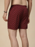 Men's Multicolor, 100% Cotton, printed, Regular Fit, Inner Elastic, Mid-Rise, Boxers- Pack of 2