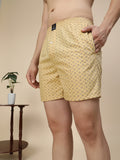 Men's Multicolor, 100% Cotton, printed, Regular Fit, Inner Elastic, Mid-Rise, Boxers- Pack of 2