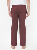 Men's Printeded, Maroon, 100% Cotton, Regular Fit, Elasticated, Waistband, Pyjama With Side Pockets