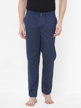 Men's Printeded, Navy, 100% Cotton, Regular Fit, Elasticated, Waistband, Pyjama With Side Pockets