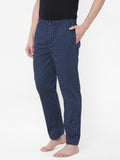 Men's Printeded, Navy, 100% Cotton, Regular Fit, Elasticated, Waistband, Pyjama With Side Pockets