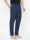 Men's Printeded, Navy, 100% Cotton, Regular Fit, Elasticated, Waistband, Pyjama With Side Pockets