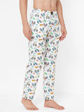 Men's Printed, Multicolor, Cotton, Regular Fit, Elasticated, Waistband, Pyjama  With Side Pockets