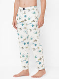 Men's Printed, Multicolor, Cotton, Regular Fit, Elasticated, Waistband, Pyjama With Side Pockets