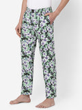 Men's Floral Print, Multicolor, Cotton, Regular Fit, Elasticated, Waistband, Pyjama With Side Pockets