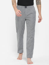 Men's Checkered, Grey, Cotton, Regular Fit, Elasticated, Waistband, Pyjama With Side Pockets