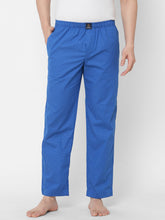 Women's Printed, Blue, Cotton, Regular Fit, Elasticated, Waistband, Pyjama With Side Pockets