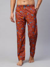Men's Printed, Multicolor, Cotton, Regular Fit, Elasticated, Waistband, Pyjama With Side Pockets