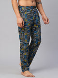 Men's Printed, Multicolor, Cotton, Regular Fit, Elasticated, Waistband, Pyjama With Side Pockets