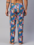 Men's Printed, Multicolor, Cotton, Regular Fit, Elasticated, Waistband, Pyjama With Side Pockets