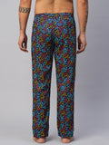 Men's Printed, Multicolor, Cotton, Regular Fit, Elasticated, Waistband, Pyjama With Side Pockets