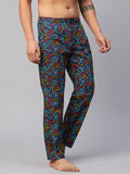 Men's Printed, Multicolor, Cotton, Regular Fit, Elasticated, Waistband, Pyjama With Side Pockets