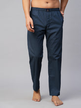 Men's Printed, Blue, Cotton, Regular Fit, Elasticated, Waistband, Pyjama With Side Pockets