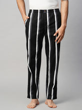Men's Printed, Black, Cotton, Regular Fit, Elasticated, Waistband, Pyjama With Side Pockets
