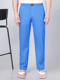 Men's Cotton Medium Blue Pyjama Regular Fit with Side Pockets