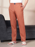 Men's Cotton Brown Pyjama Regular Fit with Side Pockets