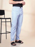Men's Cotton Blue Pyjama Regular Fit with Side Pockets