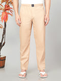 Men's Cotton Beige Pyjama Regular Fit with Side Pockets