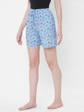 Women's Multicolor, 100% Cotton, Printed, Regular Fit, Inner Elastic, Mid-Rise, Lounge Shorts - Pack Of 2