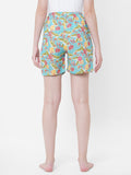Women's Multicolor, 100% Cotton, Printed, Regular Fit, Inner Elastic, Mid-Rise, Lounge Shorts - Pack Of 2