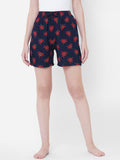 Women's Multicolor, 100% Cotton, Printed, Regular Fit, Inner Elastic, Mid-Rise, Lounge Shorts - Pack Of 2
