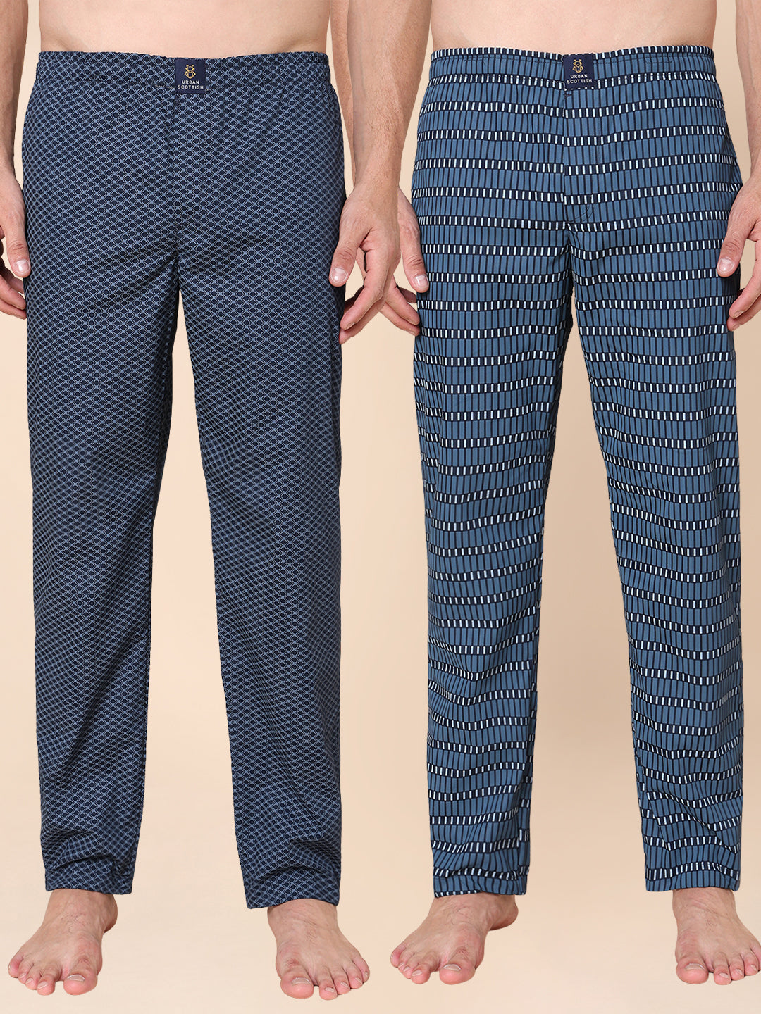 Men's Lounge Pants - 2-Pack, 100% Cotton, Side Pockets