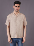 Men Relaxed Fit Cotton Jacquard Textured Resort Shirt