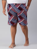 Men's Multicolor, 100% Cotton, Printeded, Regular Fit, Inner Elastic, Mid-Rise, Plus Size Boxers