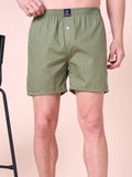 Green Men's Cotton Printed Boxer