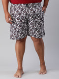 Men's Multicolor, 100% Cotton, Printeded, Regular Fit, Inner Elastic, Mid-Rise, Plus Size Boxers