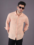 Men Solid Textured Cotton Dobby Shirt