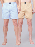 Men’s 100% Cotton Solid Boxers Shorts With Side Pockets (Pack of 2)