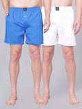 Men’s 100% Cotton Solid Boxers Shorts With Side Pockets (Pack of 2)