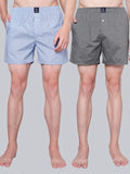 Men’s 100% Cotton Printed Boxers Shorts With Side Pockets (Pack of 2)